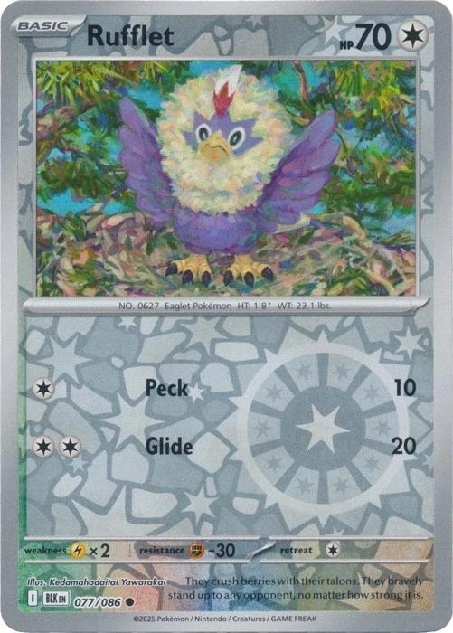 Black Bolt Rufflet [Reverse] Pokémon card